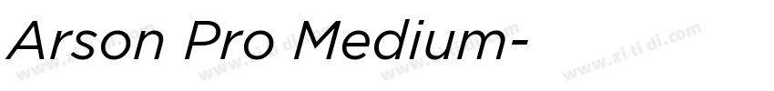 Arson Pro Medium字体转换